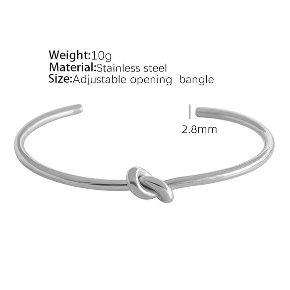 Wholesale Geometric 316L Stainless Steel Open Cshaped Bracelet With French Retro Style And Electroplating Process