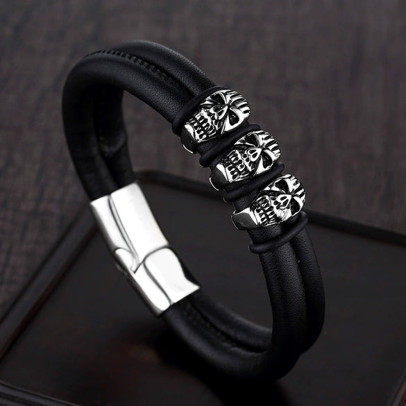 Wholesale Geometric Titanium Steel Woven And Polished Unisex Bracelet