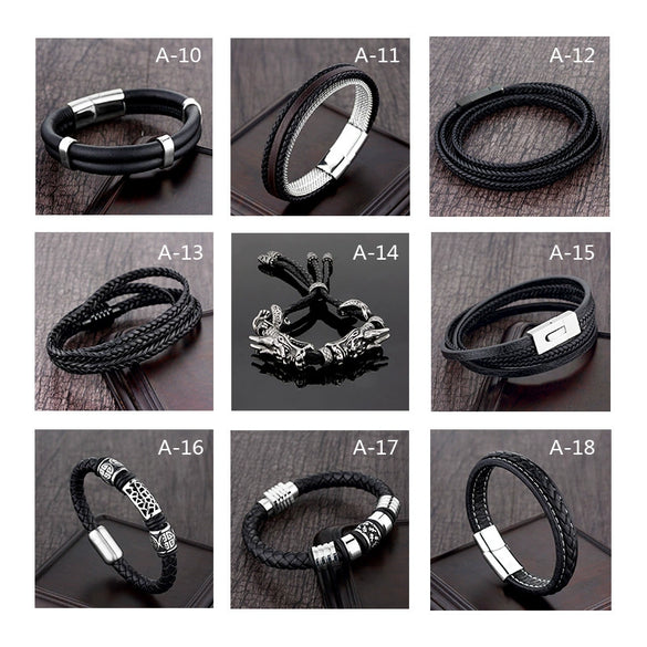 Wholesale Geometric Titanium Steel Woven And Polished Unisex Bracelet