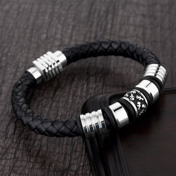 Wholesale Geometric Titanium Steel Woven And Polished Unisex Bracelet