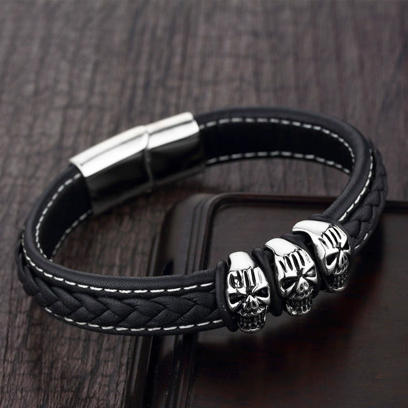 Wholesale Geometric Titanium Steel Woven And Polished Unisex Bracelet