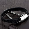 Wholesale Geometric Titanium Steel Woven And Polished Unisex Bracelet