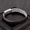 Wholesale Geometric Titanium Steel Woven And Polished Unisex Bracelet