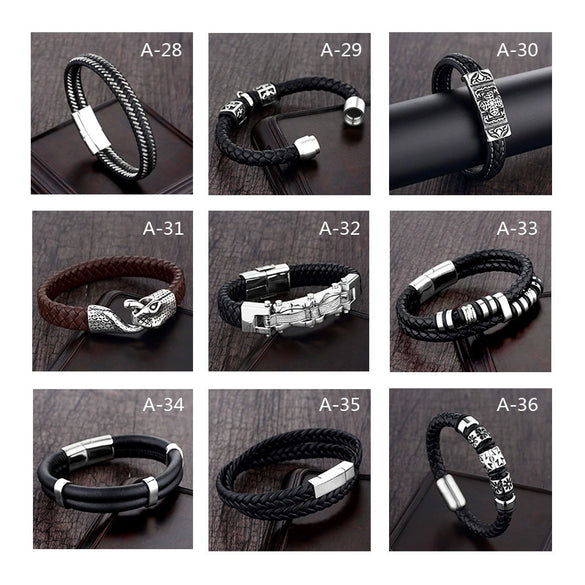 Wholesale Geometric Titanium Steel Woven And Polished Unisex Bracelet