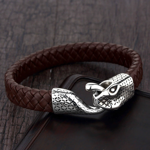 Wholesale Geometric Titanium Steel Woven And Polished Unisex Bracelet