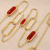 Wholesale Geometric Translucent Glass Clavicle Necklace 316L Stainless Steel Double Layer Stacked Electroplated Jewelry Accessories For Women