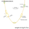 Wholesale Geometric Translucent Glass Clavicle Necklace 316L Stainless Steel Double Layer Stacked Electroplated Jewelry Accessories For Women
