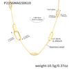 Wholesale Geometric Translucent Glass Clavicle Necklace 316L Stainless Steel Double Layer Stacked Electroplated Jewelry Accessories For Women