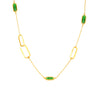 Wholesale Geometric Translucent Glass Clavicle Necklace 316L Stainless Steel Double Layer Stacked Electroplated Jewelry Accessories For Women