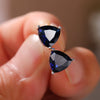 Wholesale Geometric Triangle Copper Zircon Earrings For Women