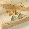 Wholesale Geometric Triangle Tapered Titanium Steel Electroplated Earrings Simple And Fashionable Unisex Design