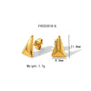 Wholesale Geometric Triangle Tapered Titanium Steel Electroplated Earrings Simple And Fashionable Unisex Design