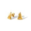 Wholesale Geometric Triangle Tapered Titanium Steel Electroplated Earrings Simple And Fashionable Unisex Design