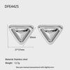 Wholesale Geometric Triangular Colorblocked 18K Goldplated Stainless Steel Earrings For Women