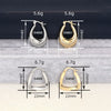 Wholesale Geometric Triangular Copper Earrings With Electroplating For Women