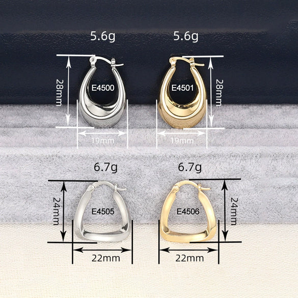 Wholesale Geometric Triangular Copper Earrings With Electroplating For Women