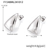 Wholesale Geometric Triangular Titanium Steel Earrings With Electroplating For Women