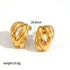 Wholesale Geometric Twist Irregular Stainless Steel Ladies Earrings With Electroplating And Personality Design