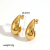 Wholesale Geometric Twist Irregular Stainless Steel Ladies Earrings With Electroplating And Personality Design