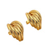 Wholesale Geometric Twisted Stainless Steel 18K Gold Plated Earrings For Women