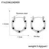 Wholesale Geometric U Shaped Oil Drop Titanium Steel Women's Earrings 18K Gold Plated Pvd