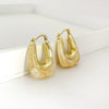 Wholesale Geometric U Shaped Zinc Alloy Color Jelly Ear Rings For Women With Electroplating Treatment Light Luxury Niche Design