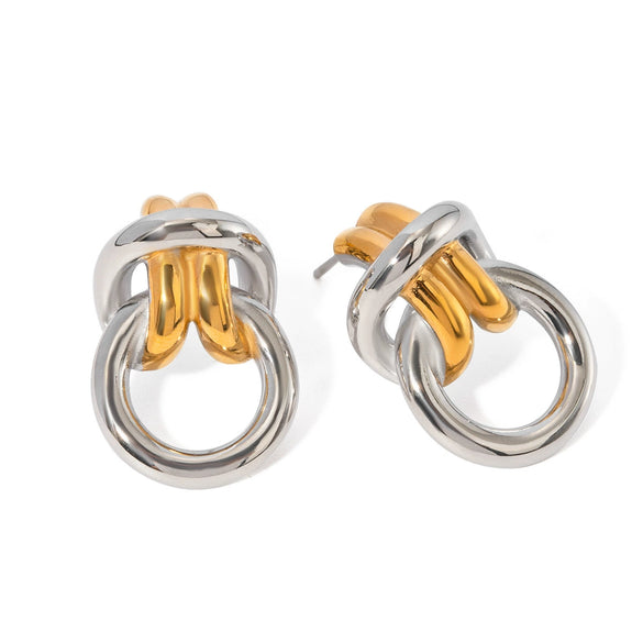 Wholesale Geometric Ushape Stainless Steel Electroplated Earrings For Women
