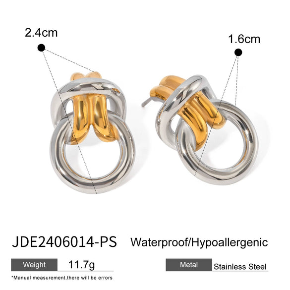 Wholesale Geometric Ushape Stainless Steel Electroplated Earrings For Women