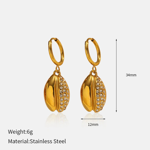 Wholesale Geometric Ushaped Electroplated Titanium Steel Stud Earrings For Women
