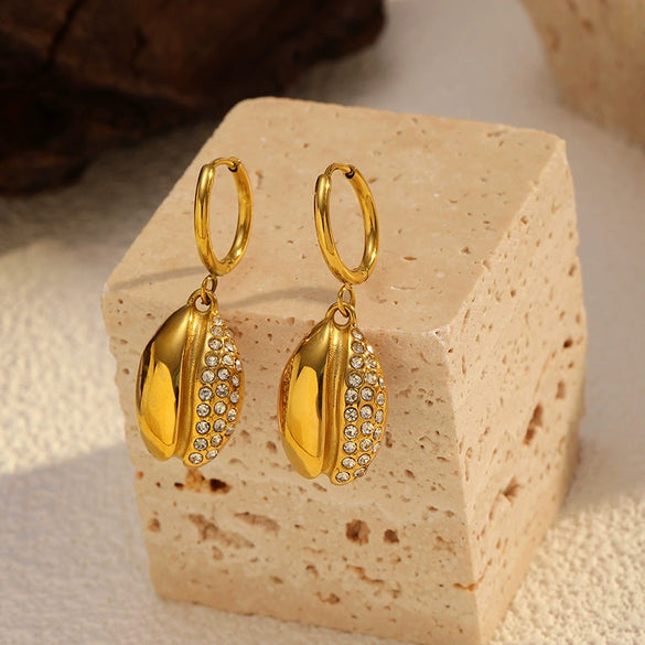 Wholesale Geometric Ushaped Electroplated Titanium Steel Stud Earrings For Women