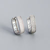 Wholesale Geometric Ushaped Micro Inlaid Zircon S925 Silver Electroplated Ear Buckle Jewelry For Women