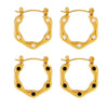 Wholesale Geometric Ushaped Oil Drop Titanium Steel And Stainless Steel Electroplated Earrings For Women