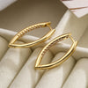 Wholesale Geometric Vintage Copper Plated Real Gold Zircon Earrings For Women