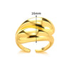 Wholesale Geometric Water Drop Double Knot Goldplated Copper Ring For Men And Women