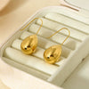 Wholesale Geometric Water Drop Stainless Steel Earrings 18K Gold Plated For Women