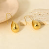 Wholesale Geometric Water Drop Stainless Steel Earrings 18K Gold Plated For Women