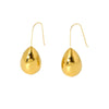Wholesale Geometric Water Drop Stainless Steel Earrings 18K Gold Plated For Women