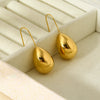 Wholesale Geometric Water Drop Stainless Steel Earrings 18K Gold Plated For Women