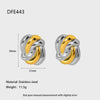 Wholesale Geometric Wave 18K Gold Plated Stainless Steel Earrings For Women