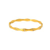 Wholesale Geometric Wavepattern 18K Gold Electroplated Stainless Steel Bracelet For Women