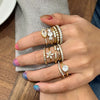 Wholesale Geometric White Zircon Stainless Steel Electroplated Ring Jewelry For Women