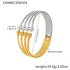 Wholesale Geometric Wide Hollow Stainless Steel Bracelet With 18K Gold Plated Electroplating