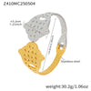 Wholesale Geometric Wide Hollow Stainless Steel Bracelet With 18K Gold Plated Electroplating