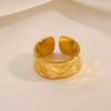 Wholesale Geometric Wide Ring For Women Stainless Steel 18K Goldplated