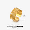Wholesale Geometric Wide Ring For Women Stainless Steel 18K Goldplated