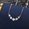 Wholesale Geometric Women's Necklace Copper Mixed Gemstone Setting Zirconia