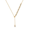 Wholesale Geometric Yshaped Electroplated Calendering Chain Pendant Necklace For Women
