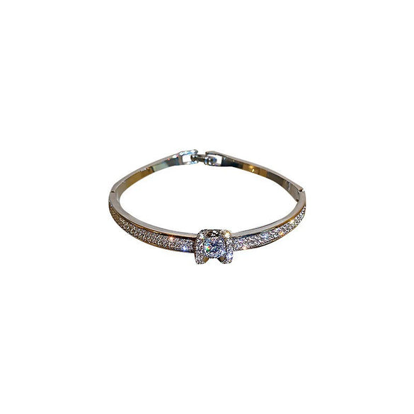 Wholesale Geometric Zircon Copper Bracelet Fashionable And Light Luxury Jewelry