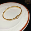 Wholesale Geometric Zircon Copper Bracelet With Real Gold Electroplated Simple And Elegant Light Luxury Design