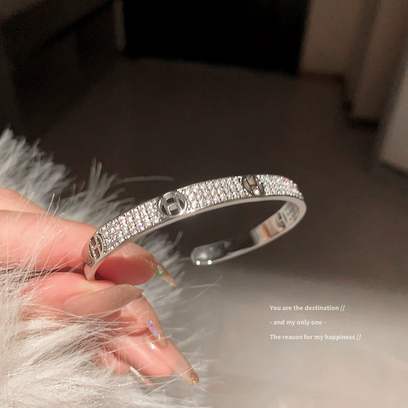 Wholesale Geometric Zircon Copper Bracelet With Real Gold Electroplated Simple And Elegant Light Luxury Design